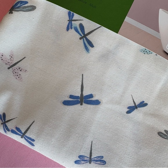 Kate Spade Dragonfly Shower Curtain Blue Purple White NWT - Picture 2 of 5